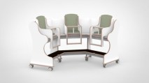 Tangara Ergo hoekbank voor J-tafel of U-combi   